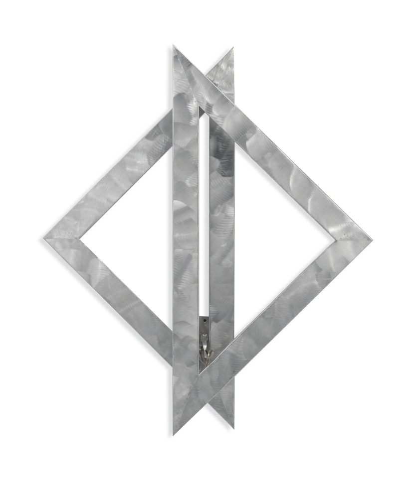 Two Open Triangles Up Wall Narrow by George Rickey