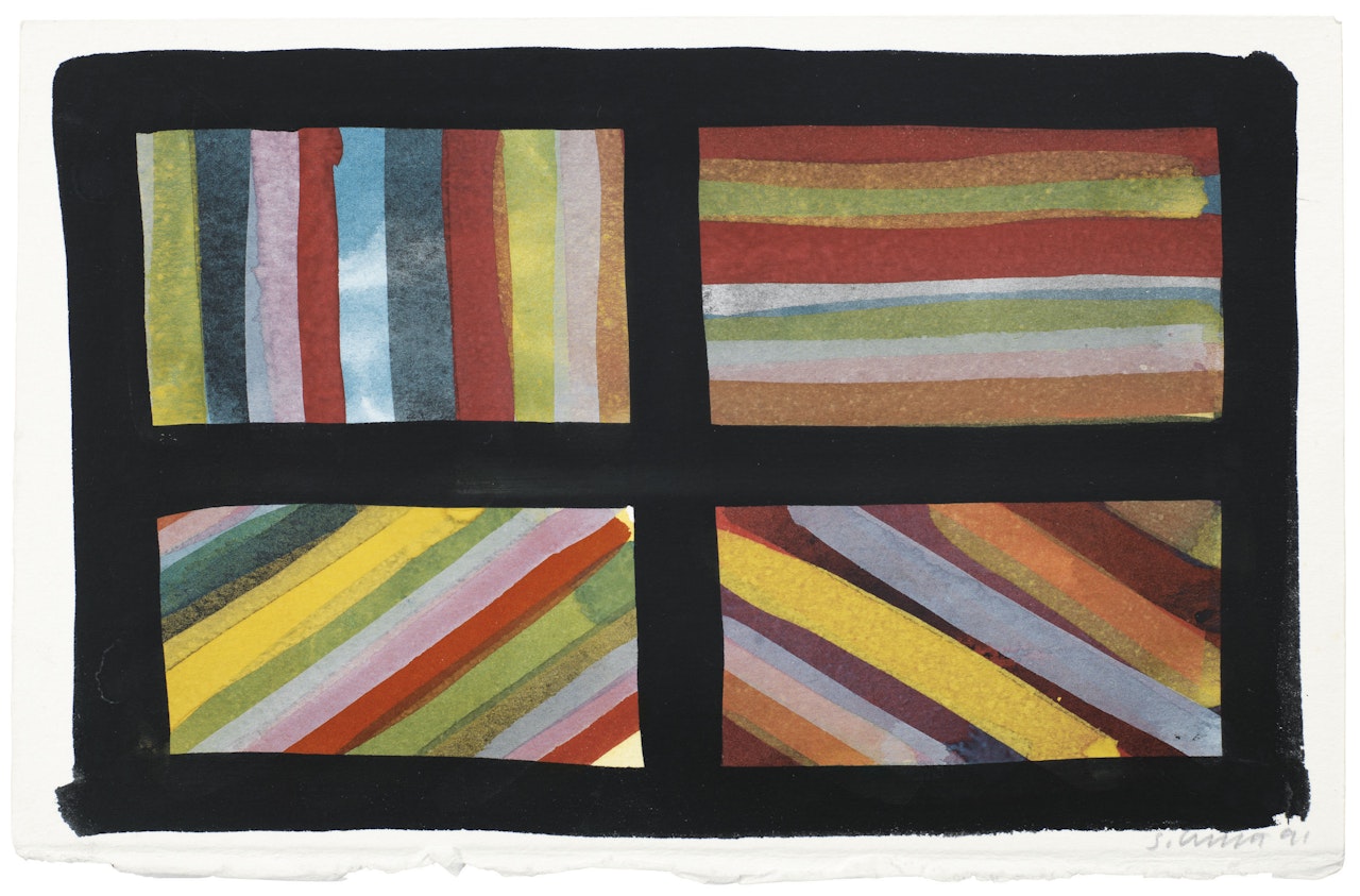 Bands in Four Directions by Sol LeWitt