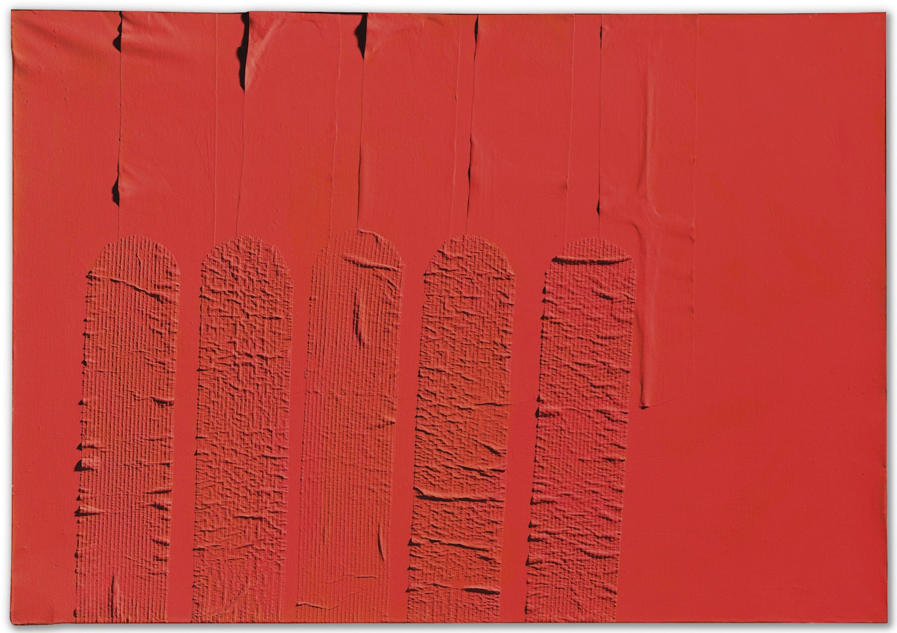 Rosso segnale n. 9 (Red Signal n. 9) by Tano Festa