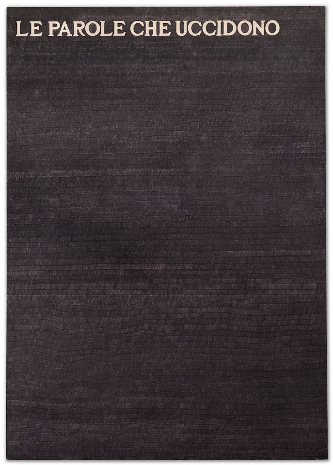Le parole che uccidono (The Words That Kill) by Alighiero Boetti