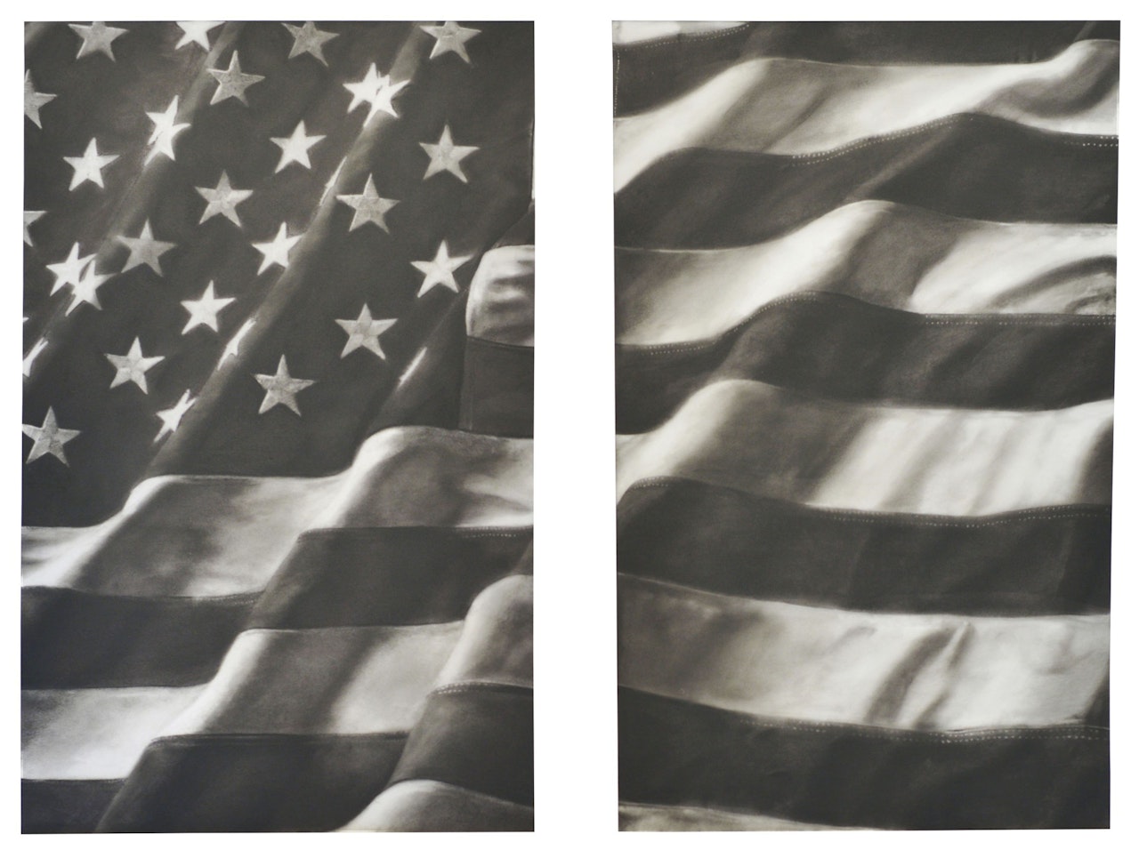 Study for American Flag (X-1 diptych) by Robert Longo