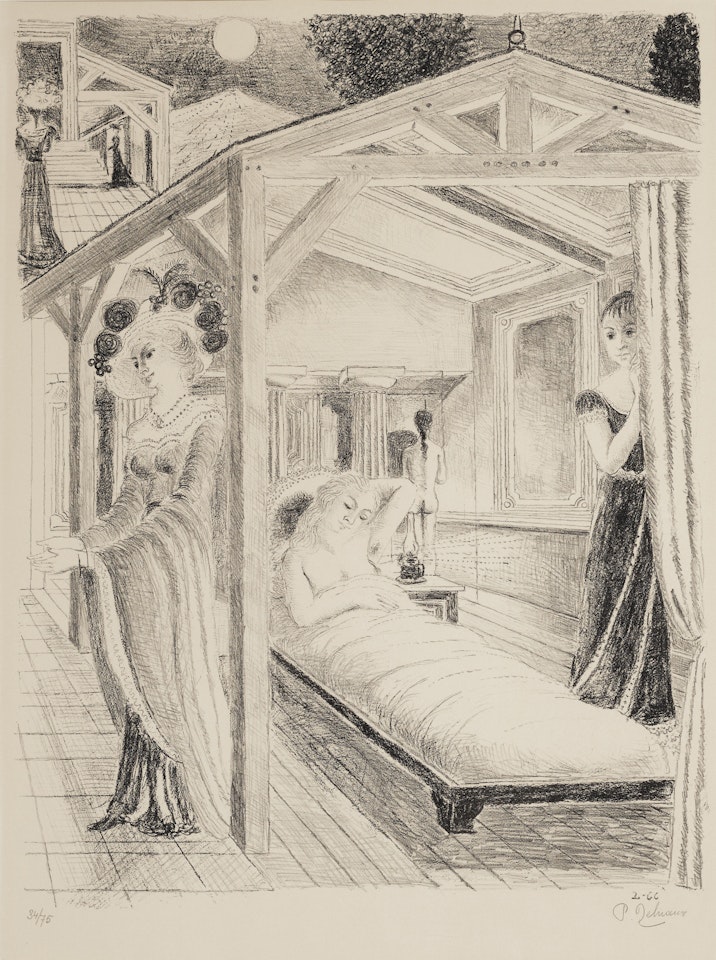 La Mer est proche by Paul Delvaux