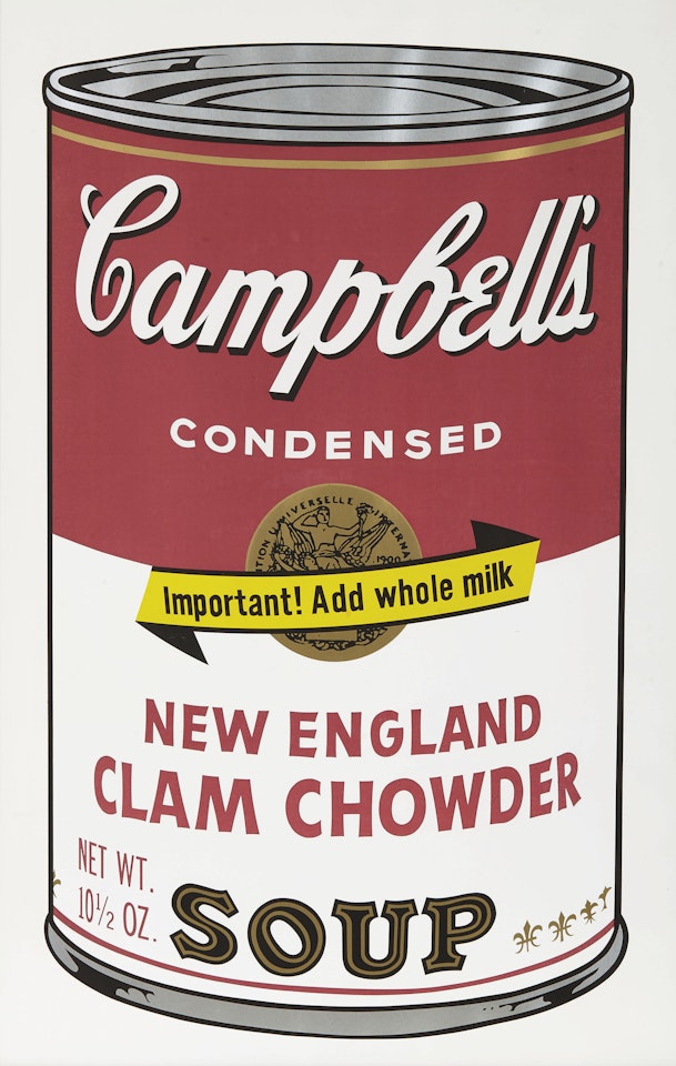 New England Clam Chowder, from Campbell's Soup II by Andy Warhol