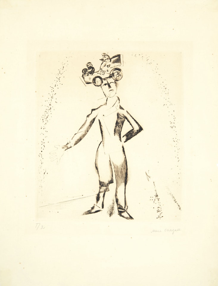 Der Automobilist, from Mein Leben by Marc Chagall