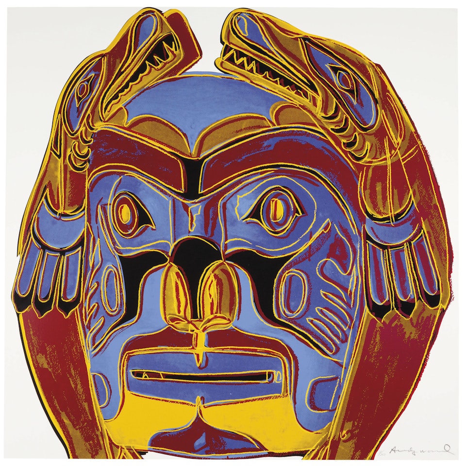 Northwest Coast Mask, from Cowboys and Indians by Andy Warhol