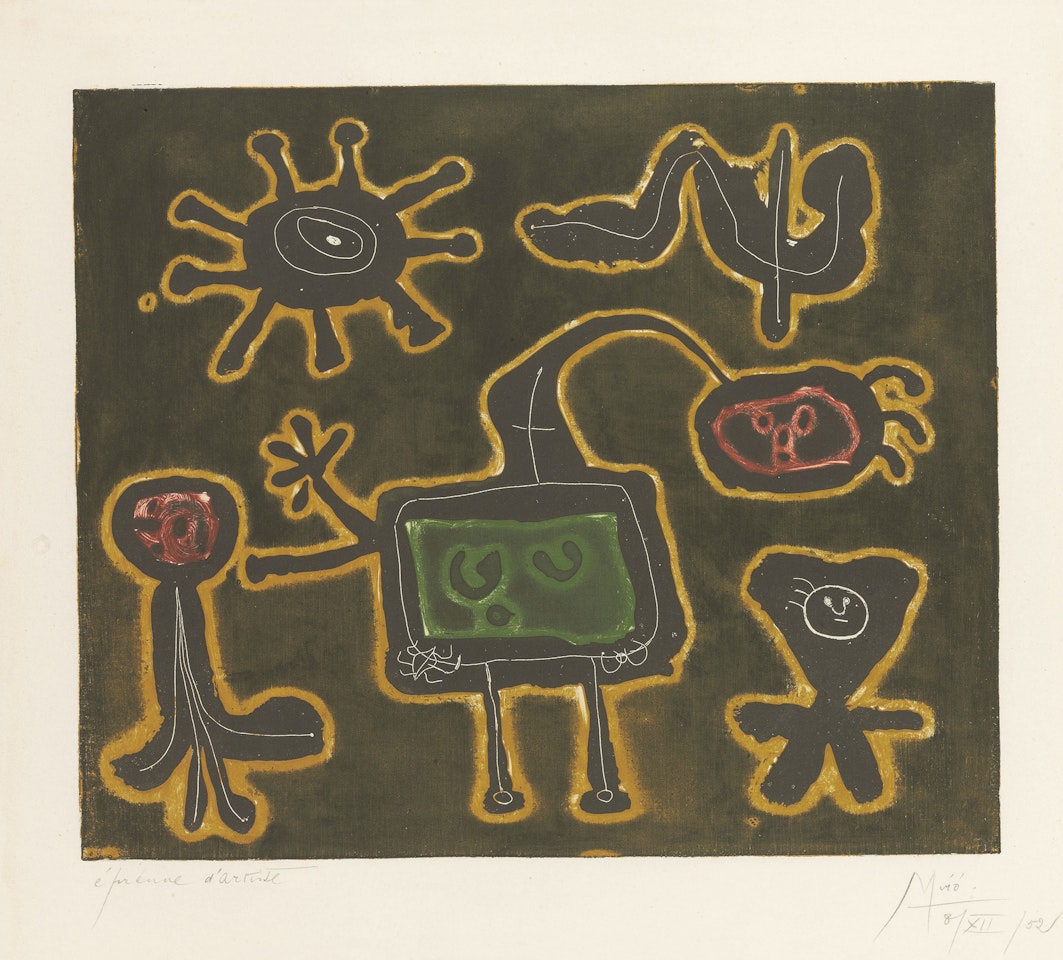 Série I: one plate by Joan Miró