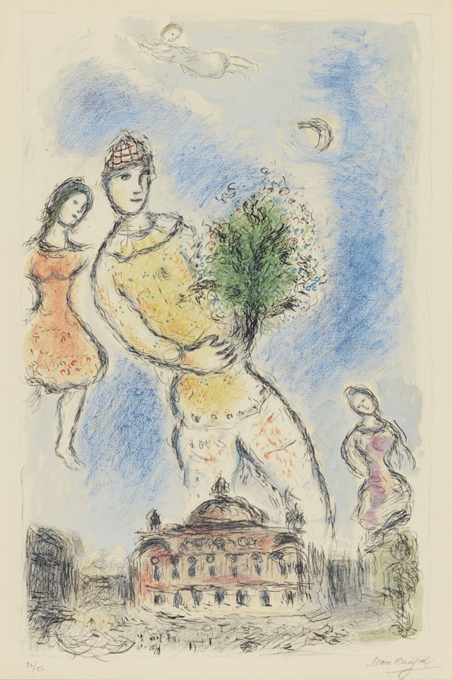 Dans Ciel de l'Opera by Marc Chagall