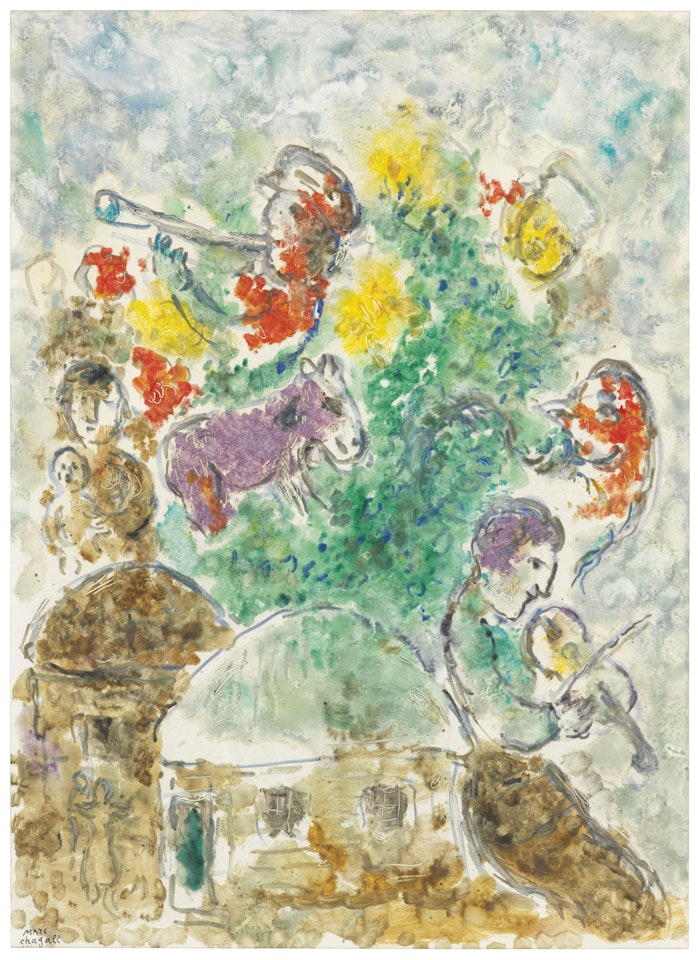 La Musique au village by Marc Chagall