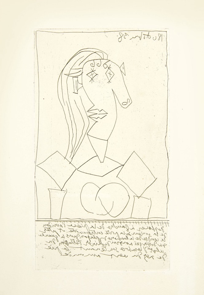 Buste de femme a la chaise by Pablo Picasso