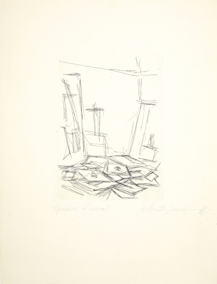 L’Atelier, from Le Moteur blanc by Alberto Giacometti