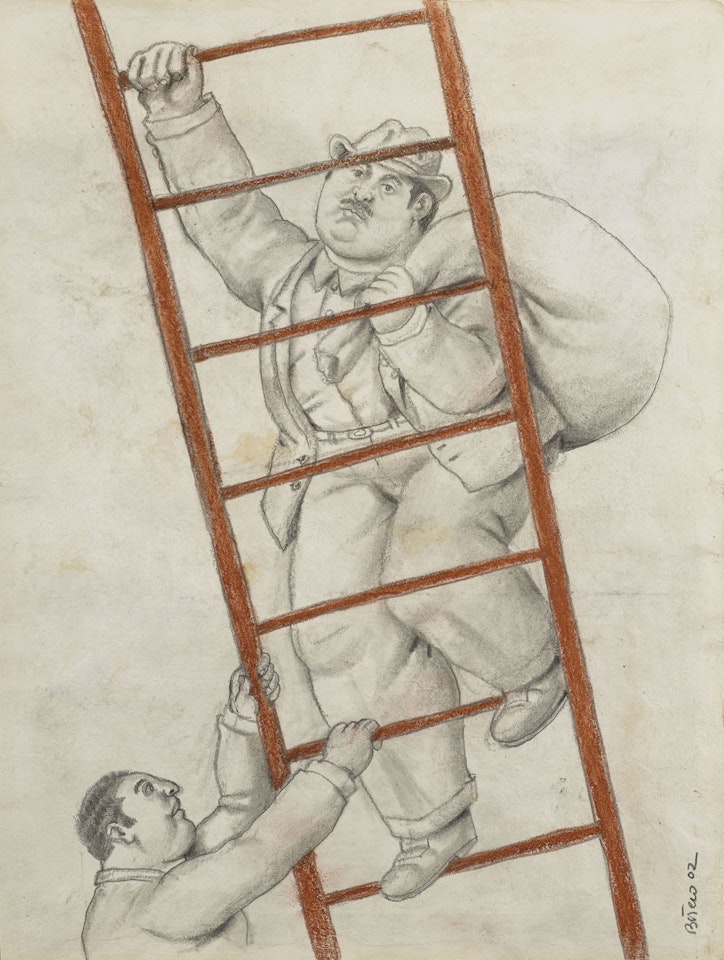 Deux hommes by Fernando Botero