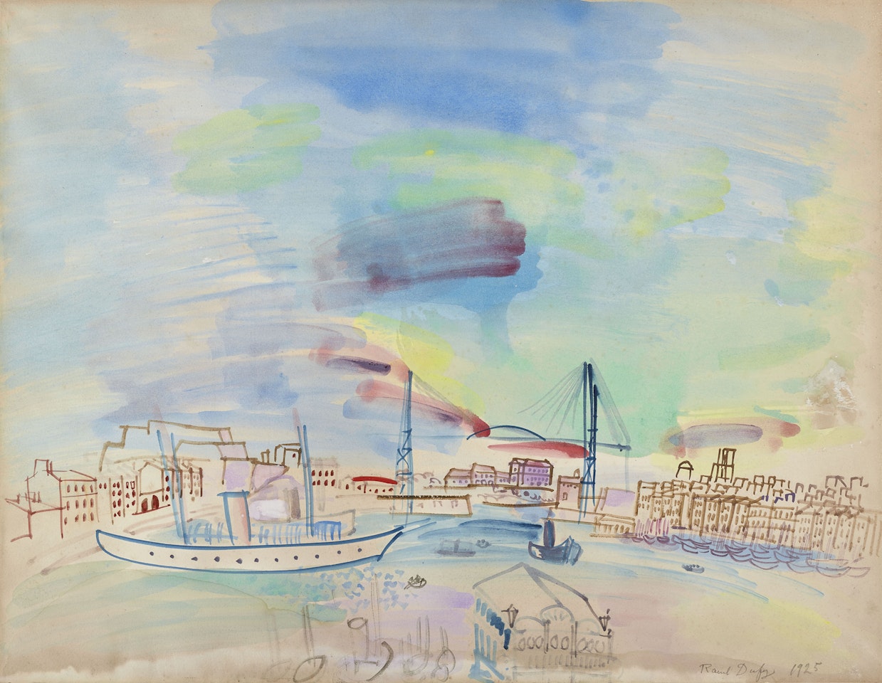 Le vieux port de Marseille by Raoul Dufy
