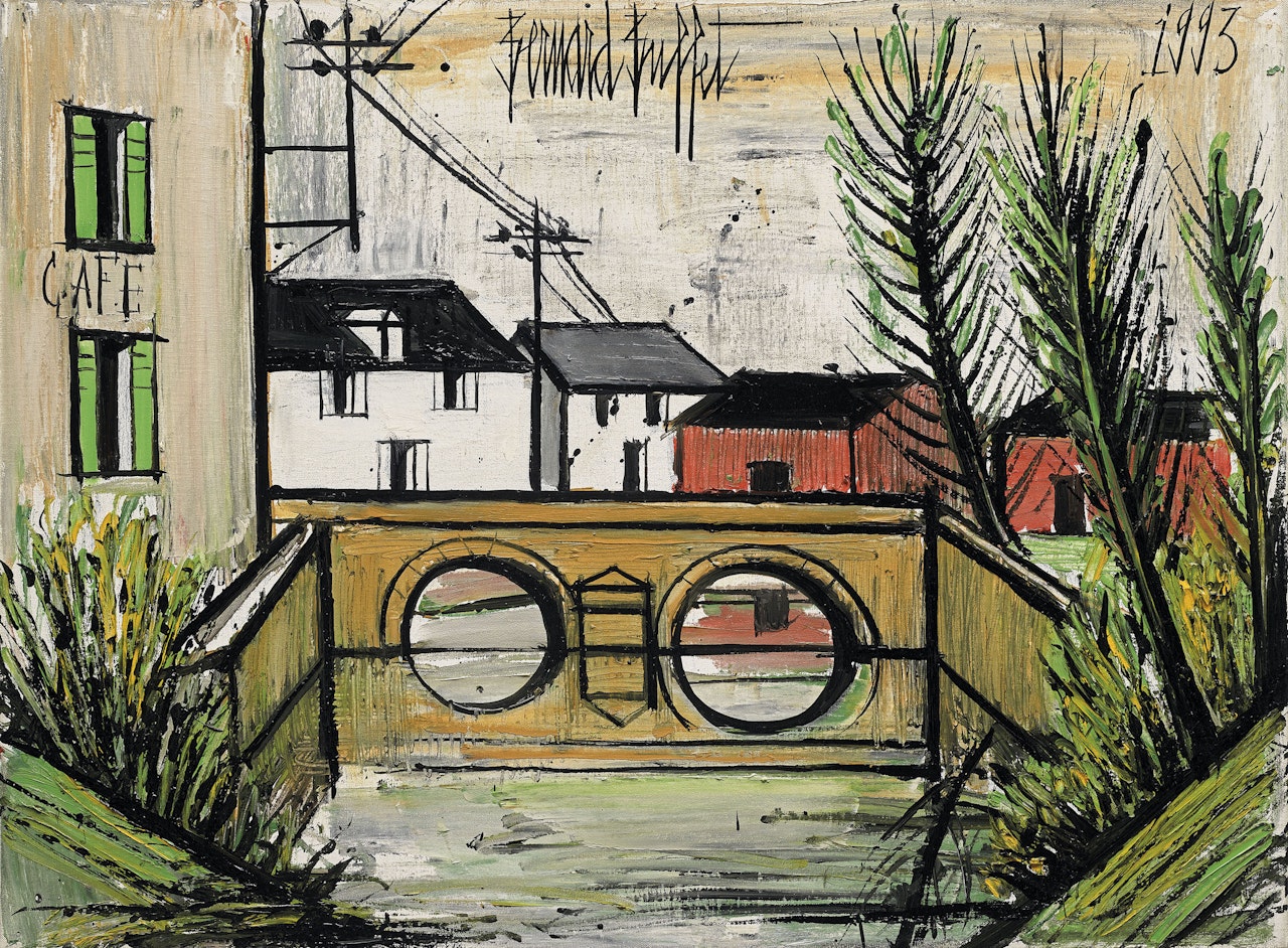 Pont dans un village by Bernard Buffet