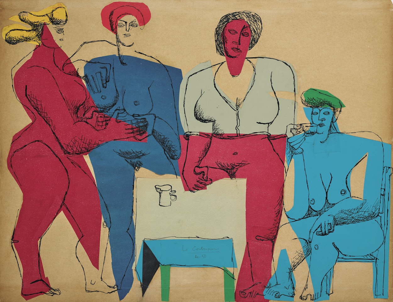 Quatre femmes autour d'une table by Le Corbusier