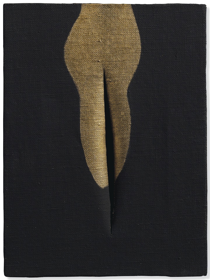 Concetto spaziale, Attesa, Nudo by Lucio Fontana