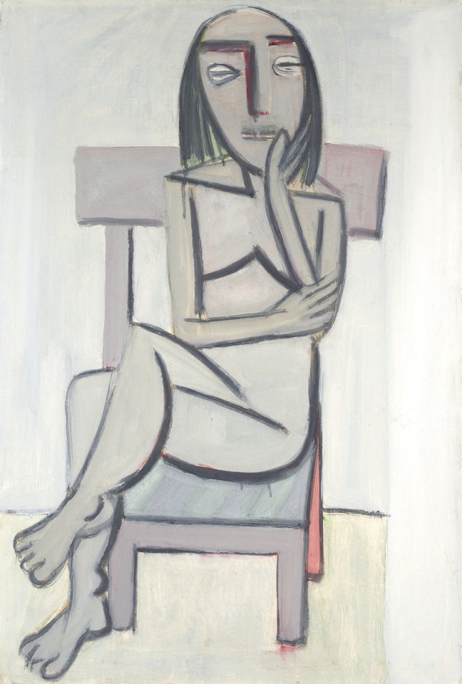 Femme assise by Wifredo Lam