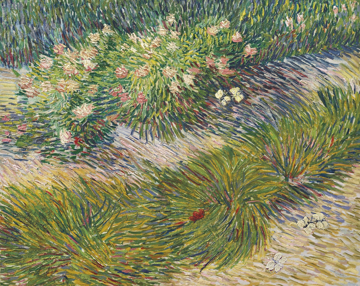 Coin de jardin avec papillons by Vincent van Gogh