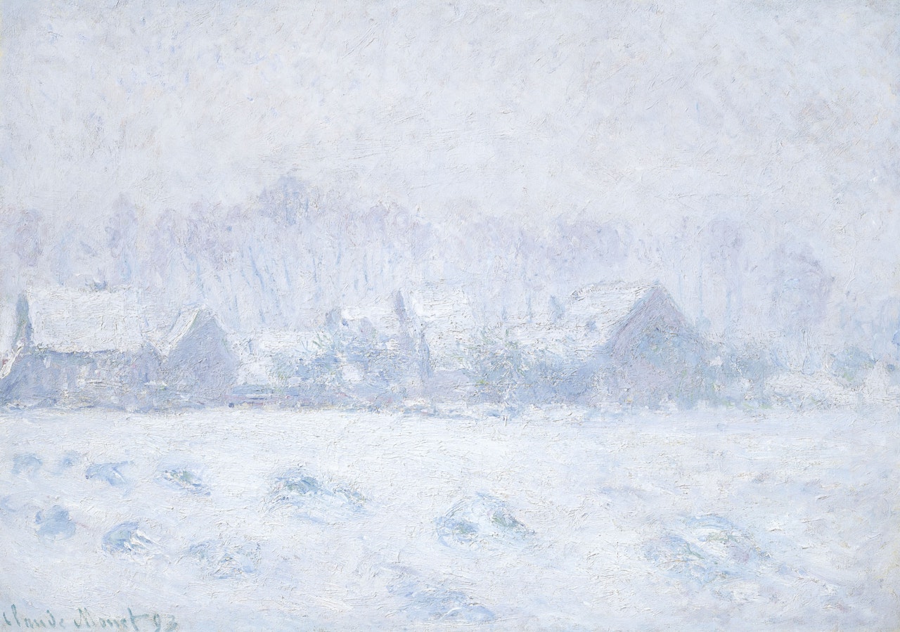 Effet de neige à Giverny by Claude Monet