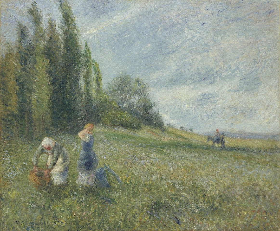 Paysannes dans les champs, Pontoise by Camille Pissarro