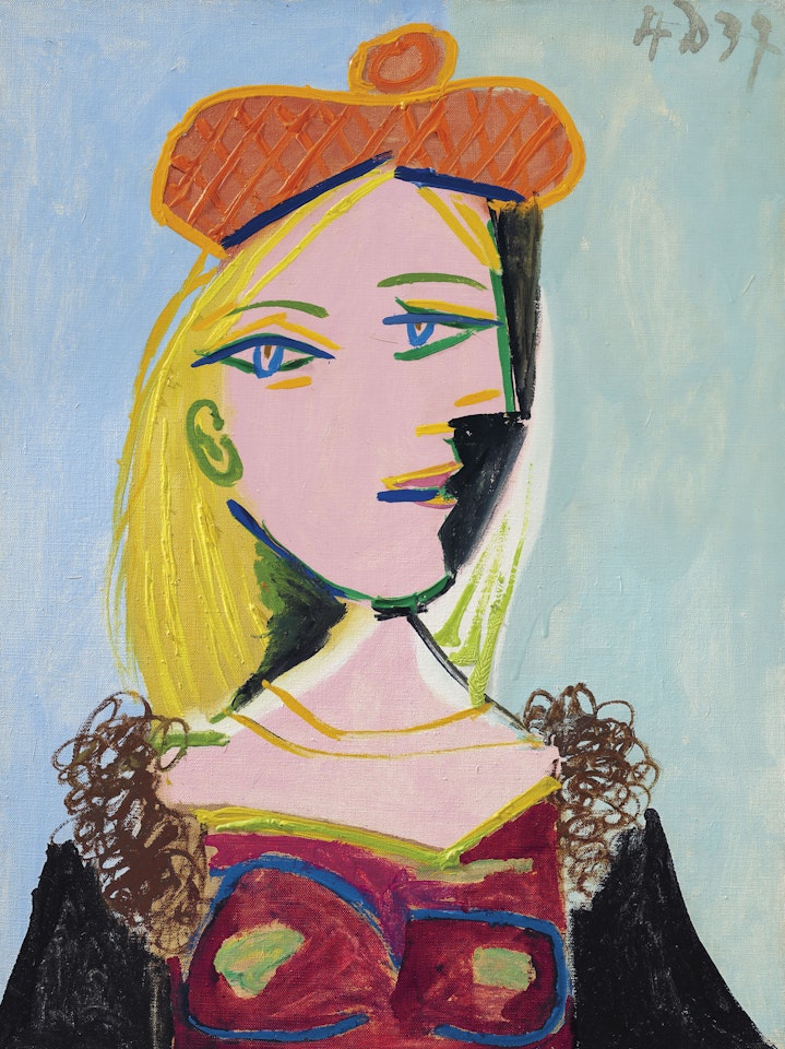 Femme au béret orange et au col de fourrure (Marie-Thérèse) by Pablo Picasso