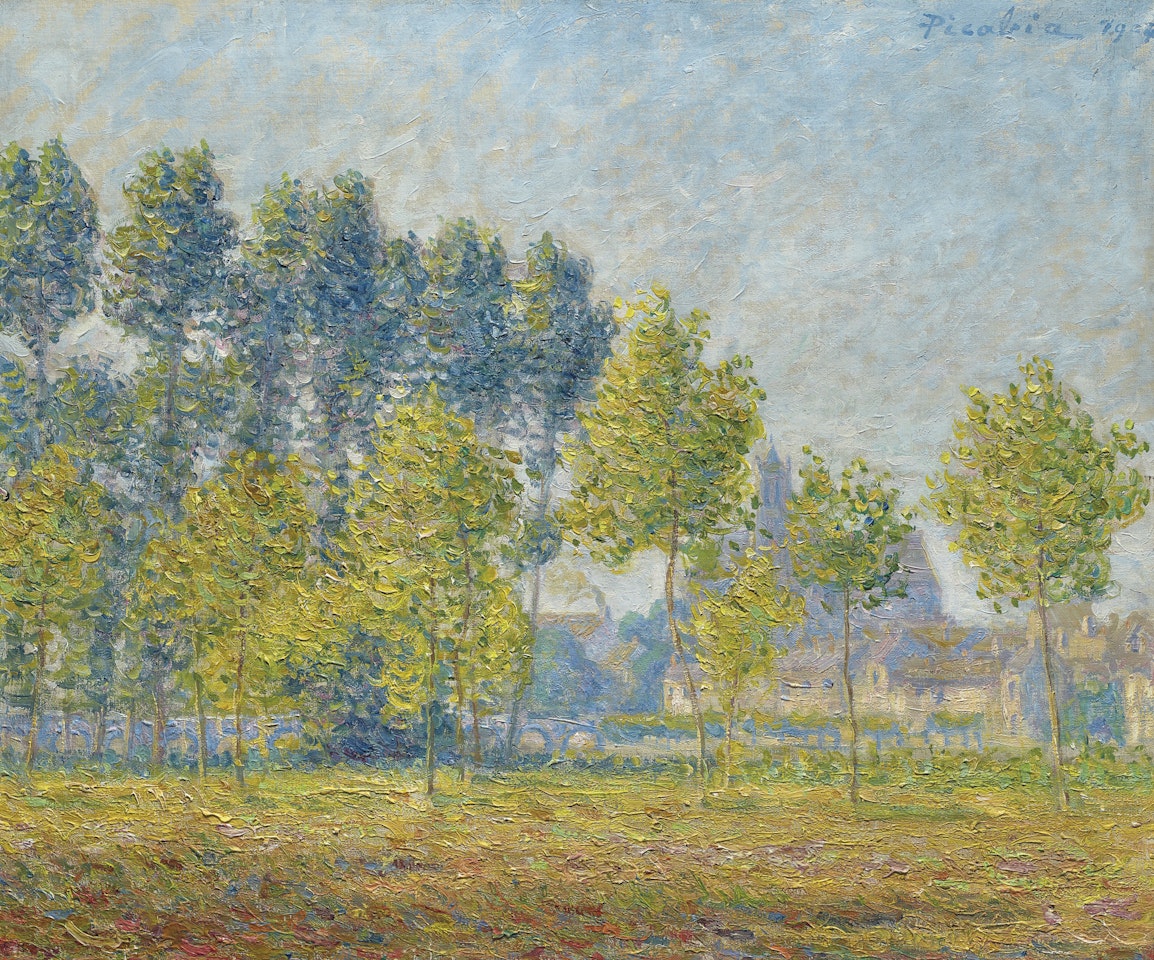 Les peupliers, Moret by Francis Picabia