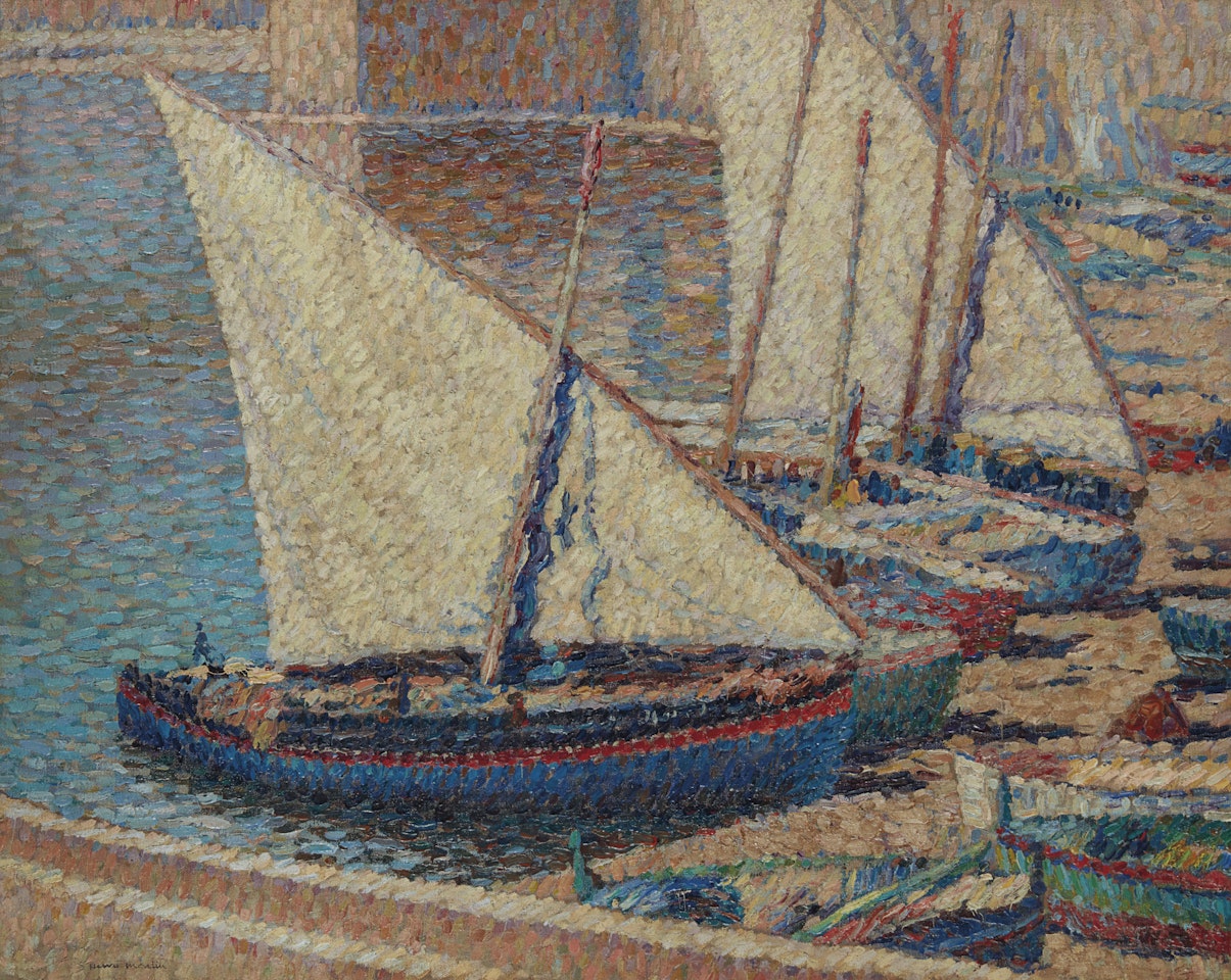 Voiliers à Collioure by Henri Martin