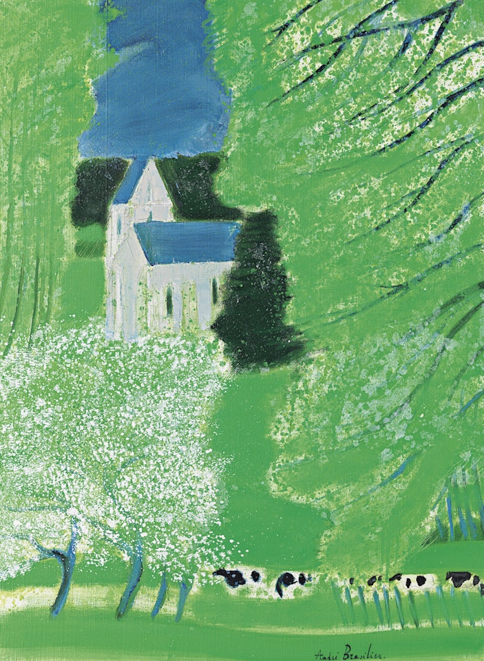 Les pommiers en fleurs by André Brasilier
