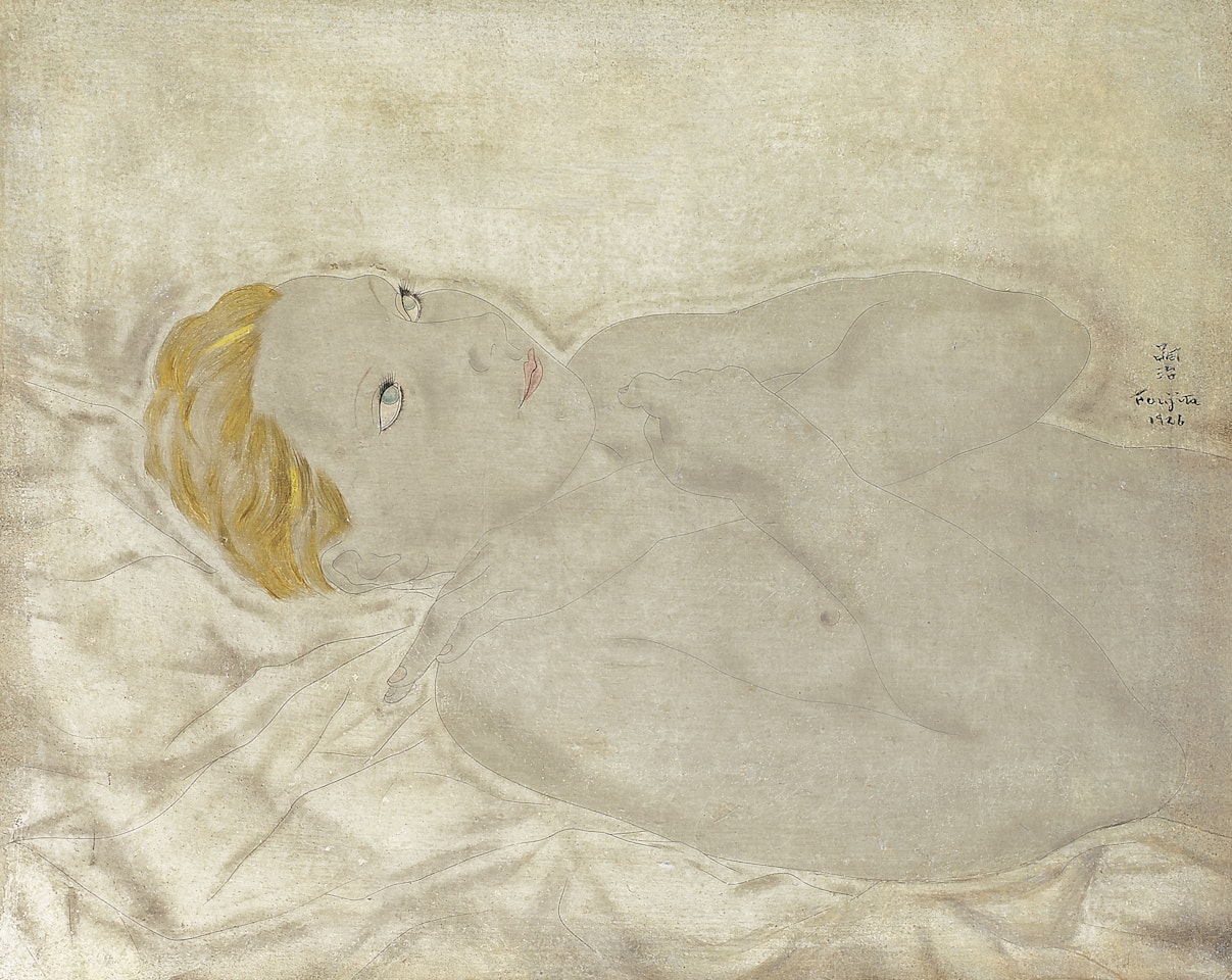 Blonde allongée by Leonard Tsuguharu Foujita