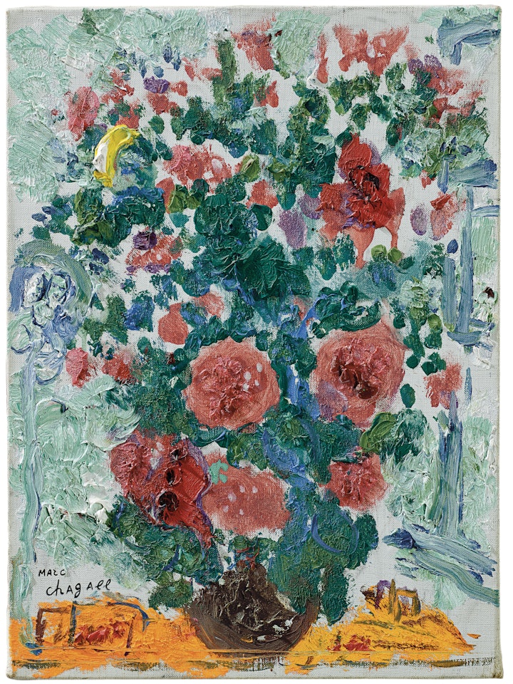 Le bouquet rouge by Marc Chagall