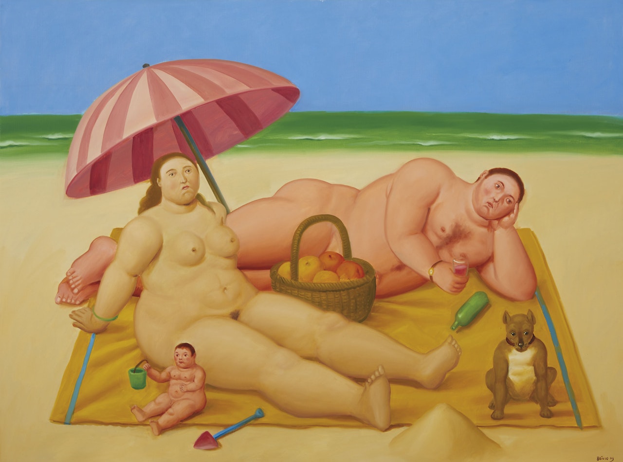 Nudist Family by Fernando Botero