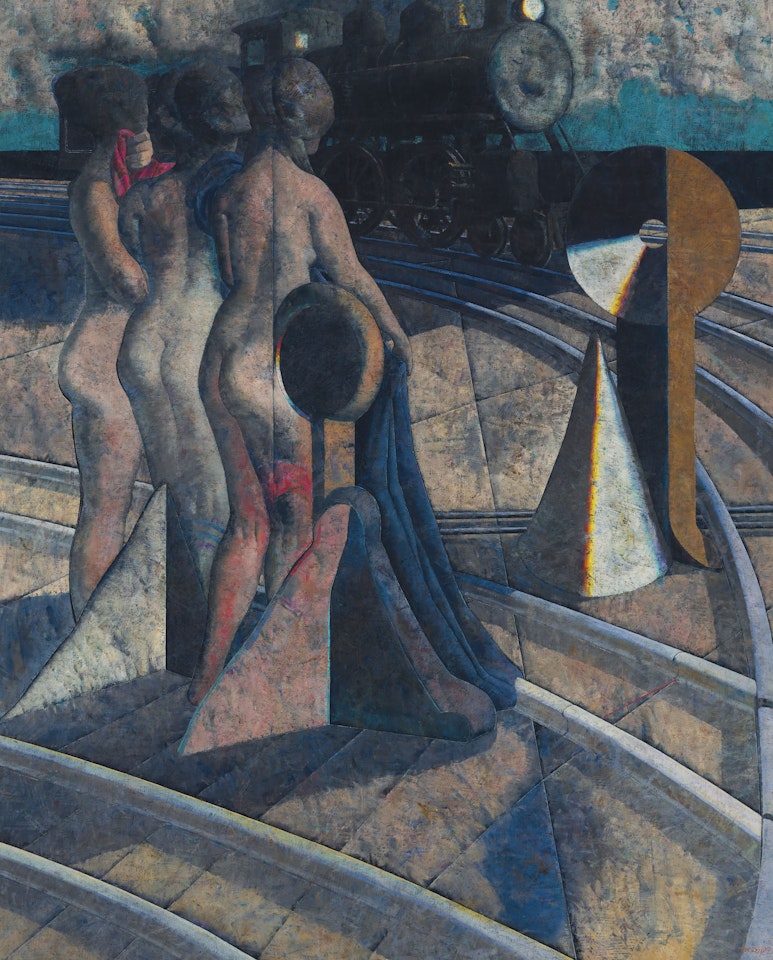 Empalme ferroviario/Tres desnudos by Armando Morales