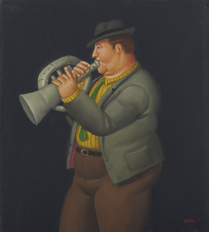Trumpet Player by Fernando Botero