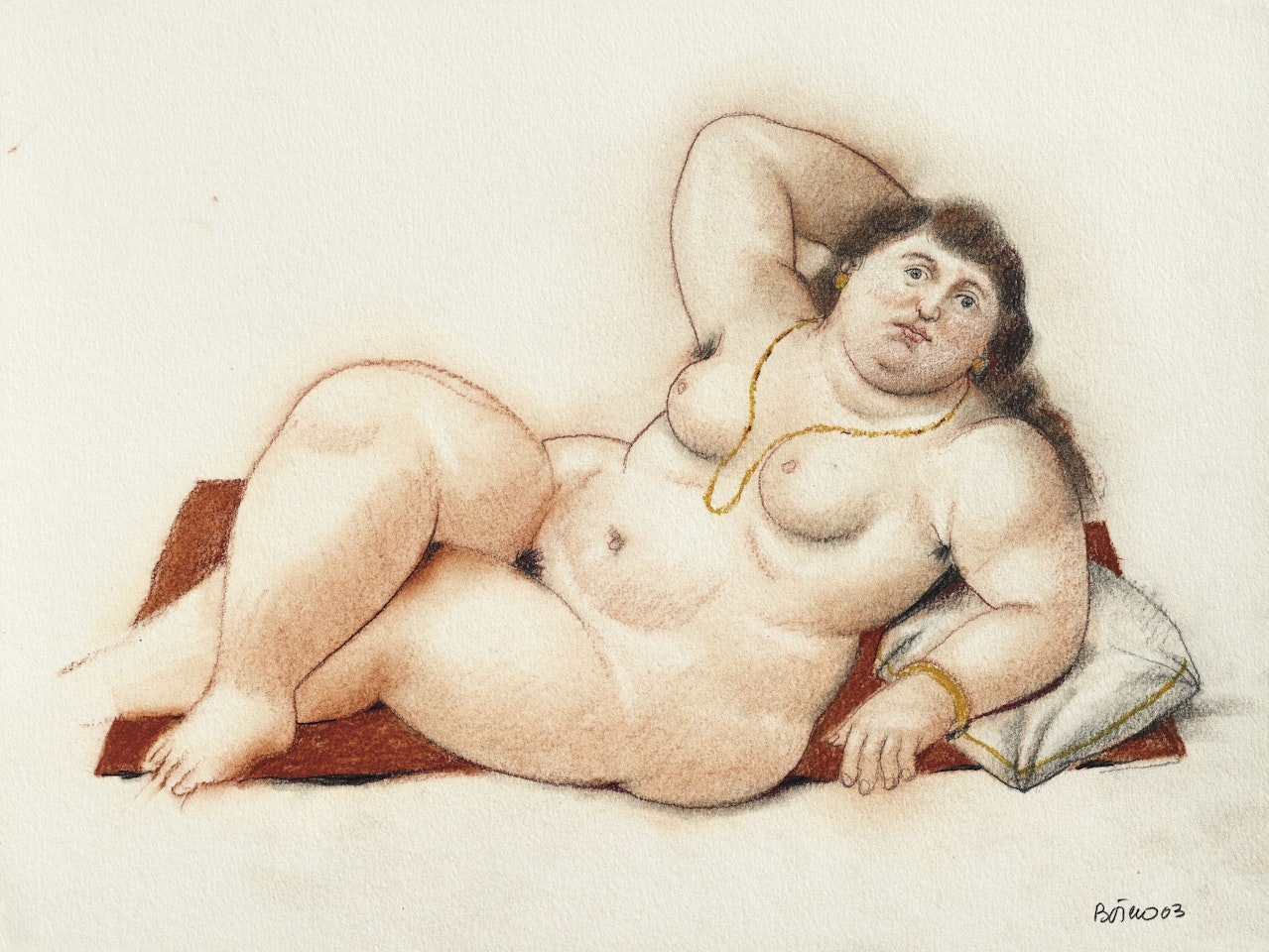 La modella by Fernando Botero