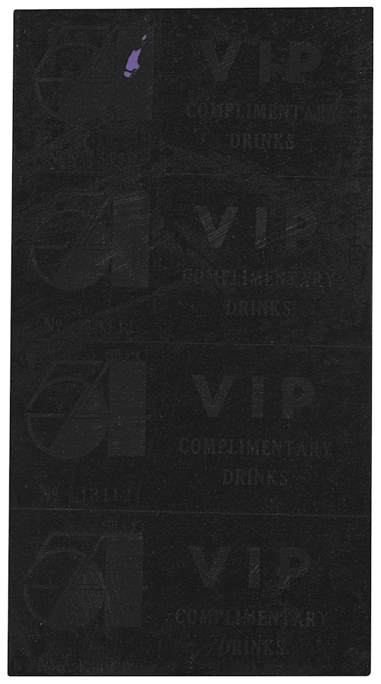 VIP Ticket - Studio 54 by Andy Warhol