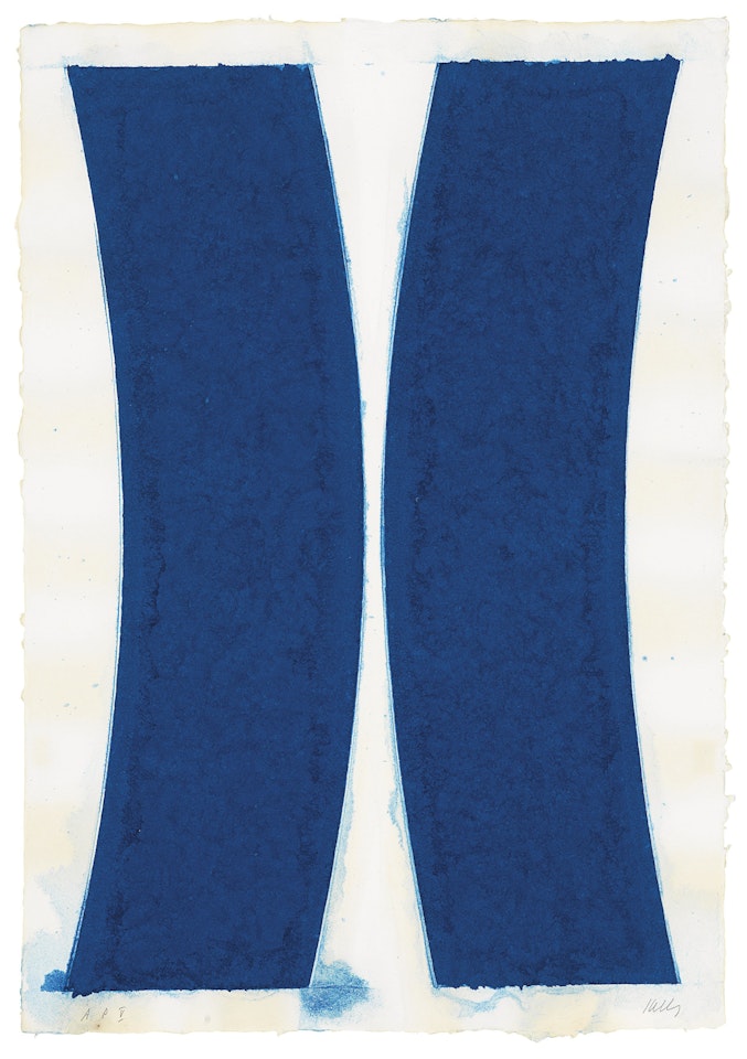 Colored Paper Image V (Blue Curves) by Ellsworth Kelly