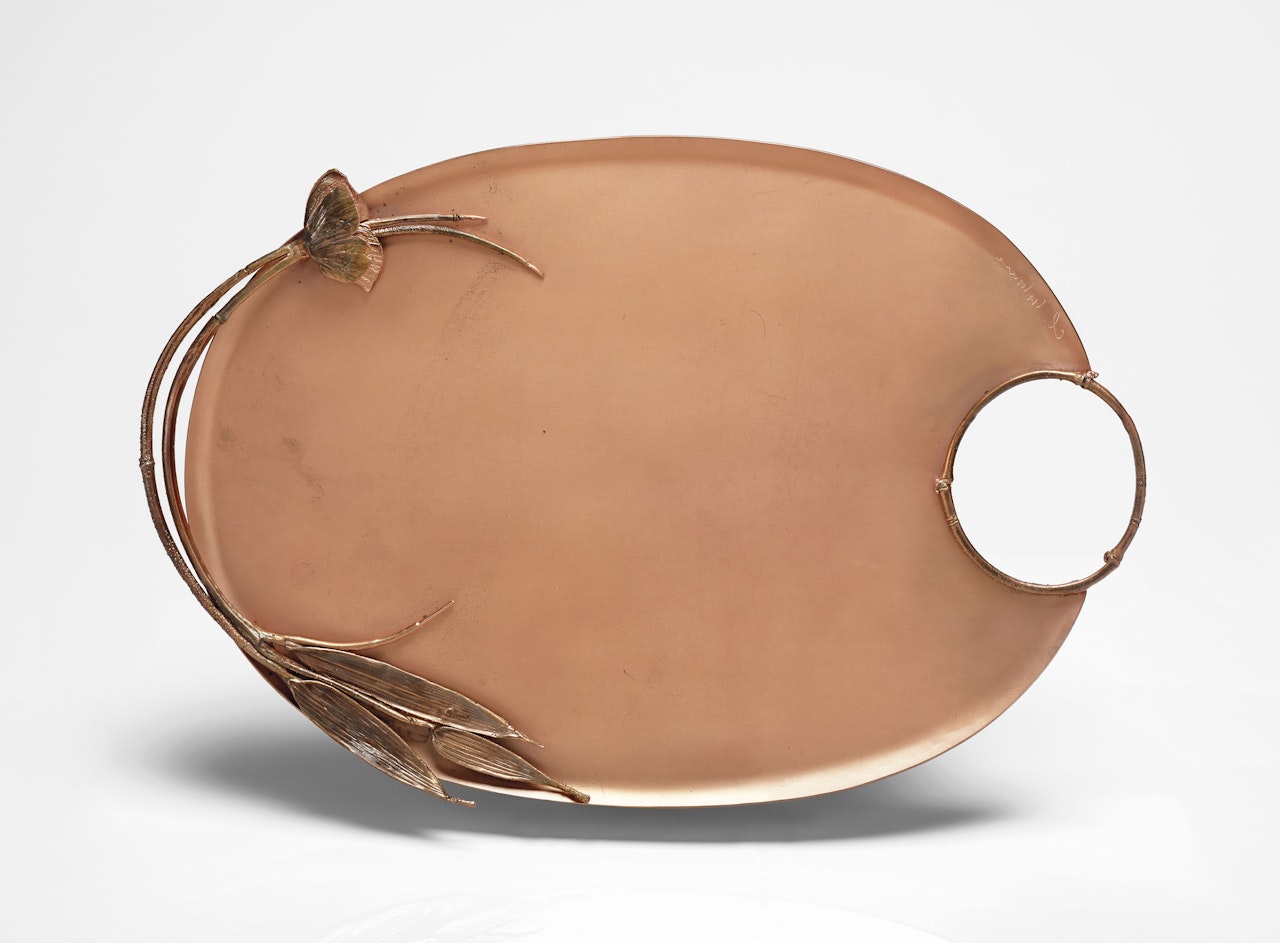 'PLATEAU AUX BAMBOUS', ÉDITION ARTCURIAL, LE MODÈLE CRÉÉ VERS 1980 by Claude Lalanne