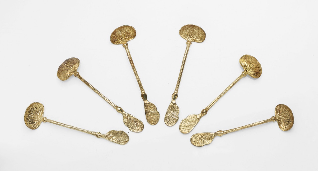 SIX CUILLÈRES À CAFÉ 'LES PHAGOCYTES', ÉDITION ARTCURIAL, LE MODÈLE CRÉÉ EN 1991 by Claude Lalanne