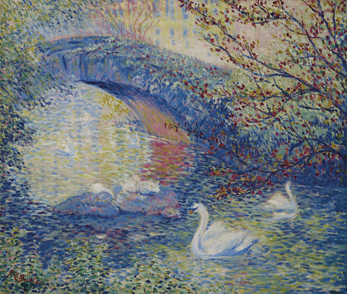 Swans, Central Park by Theodore Earl Butler