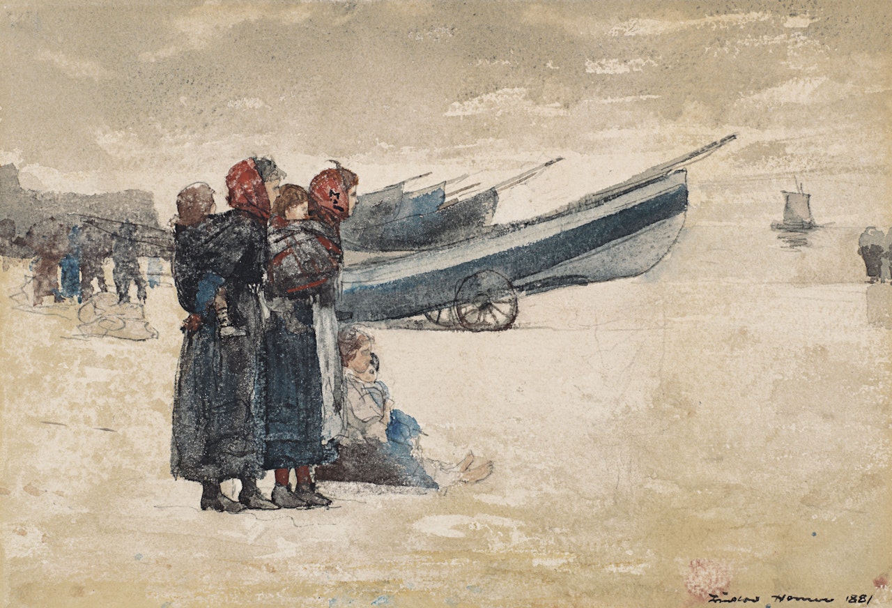 On the Beach, Tynemouth by Winslow Homer