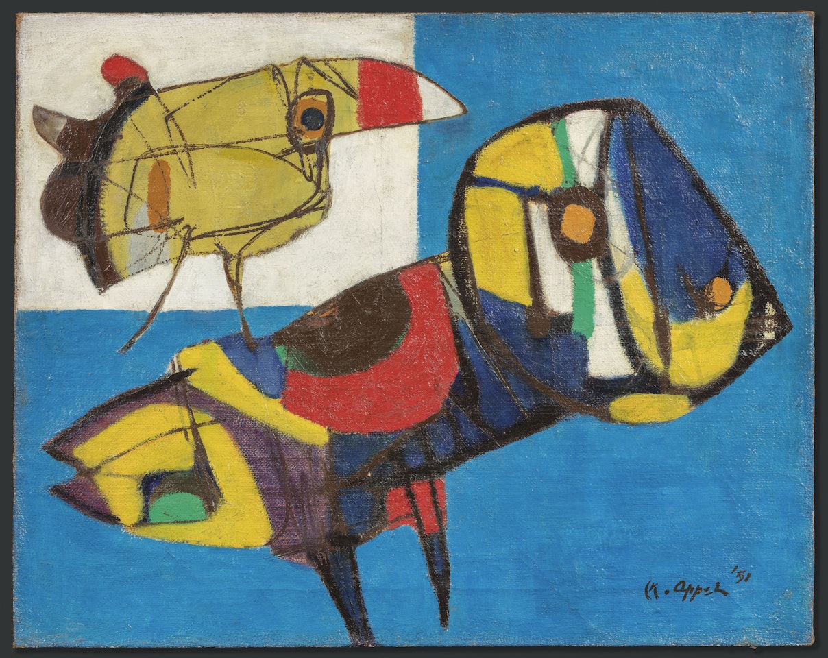 La Fleur et les oiseaux (The Flower and the Birds) by Karel Appel