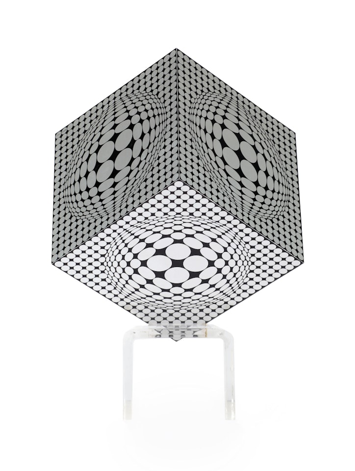 Véga 4 Cercles Négatif by Victor Vasarely