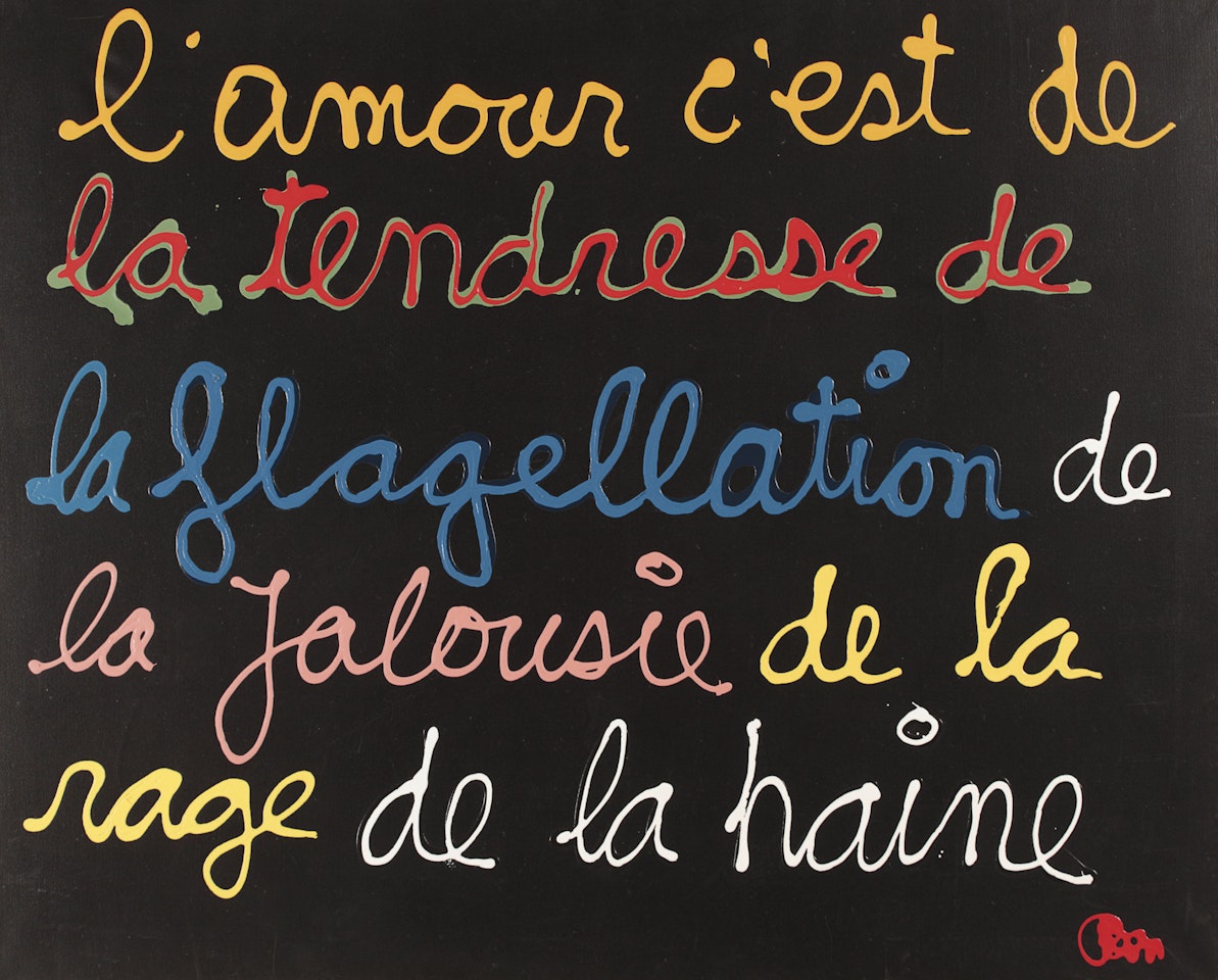 L'Amour c'est de la Tendresse (Love is Tenderness) by Ben Vautier