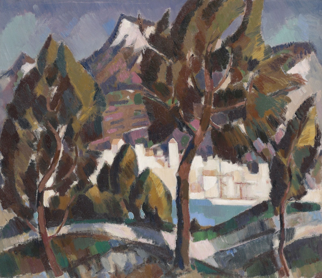 Cassis through the trees by John Duncan Fergusson