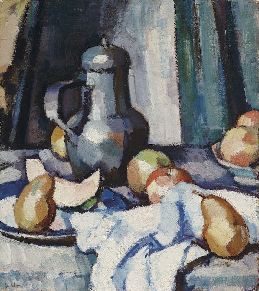 Apples and Pewter Pot by Samuel John Peploe