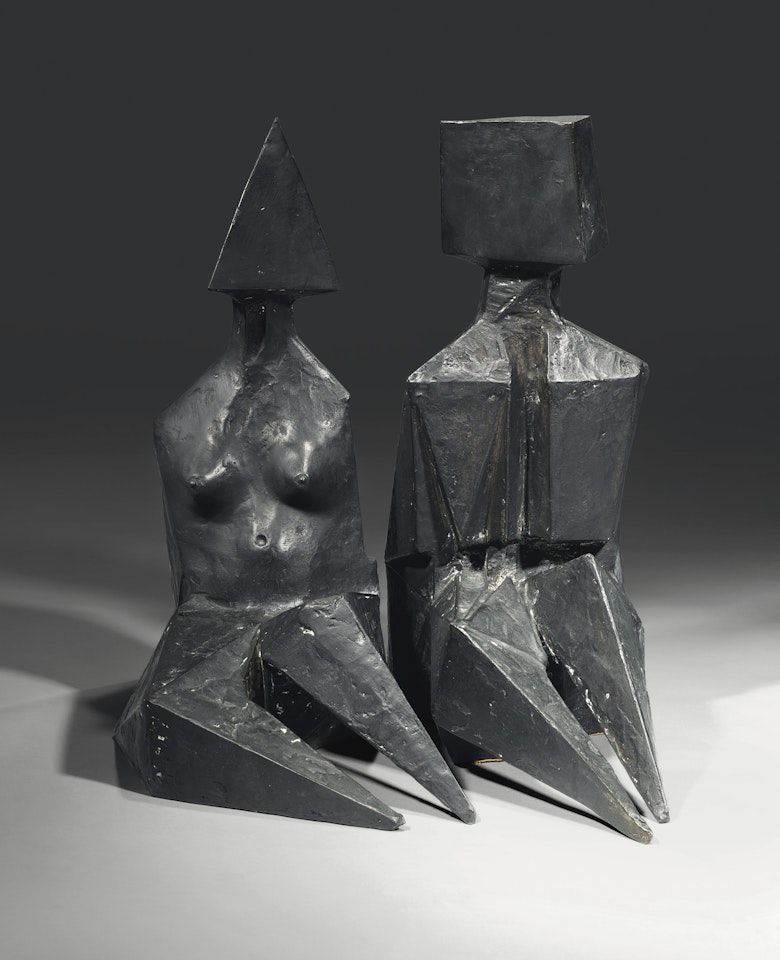 Pair of Sitting Figures VI by Lynn Chadwick