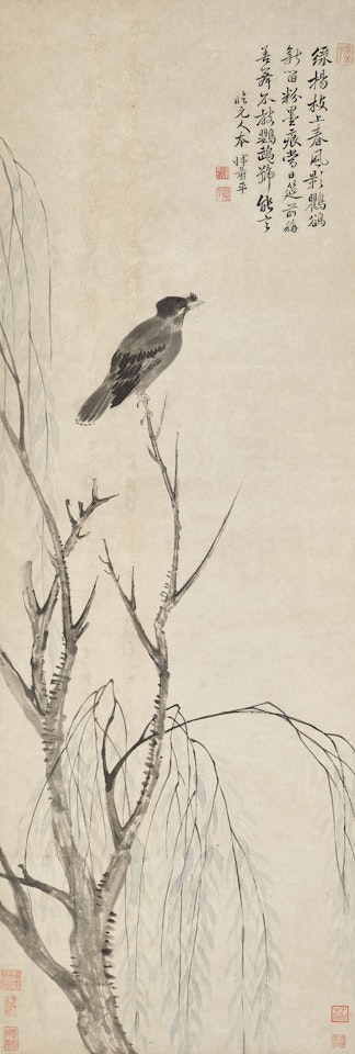 Bird on Willow Tree by Yun Shouping