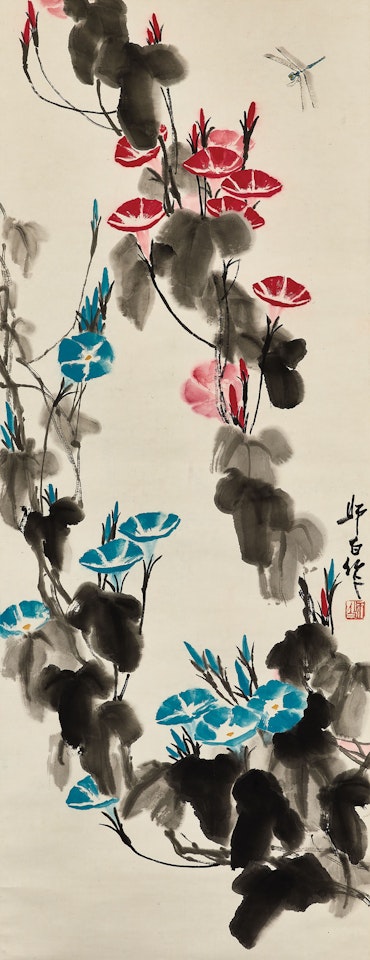 Morning Glory and Dragonfly by Lou Shibai
