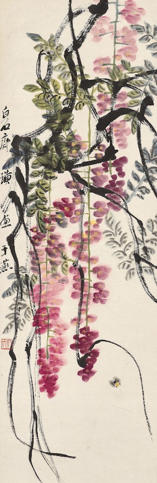 Wisteria and Bee by Qi Baishi