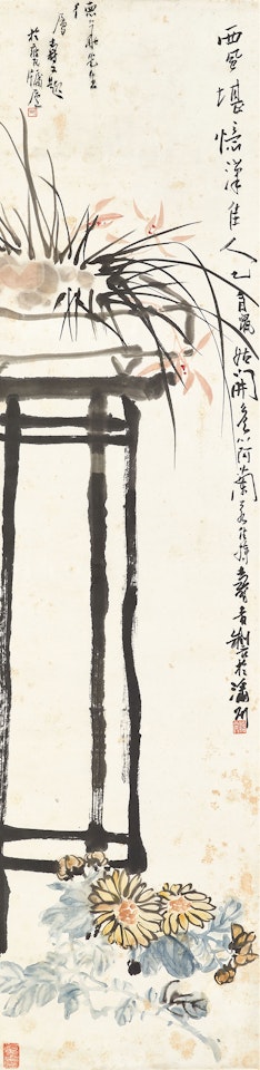 Orchid and Chrysanthemum by Pan Tianshou