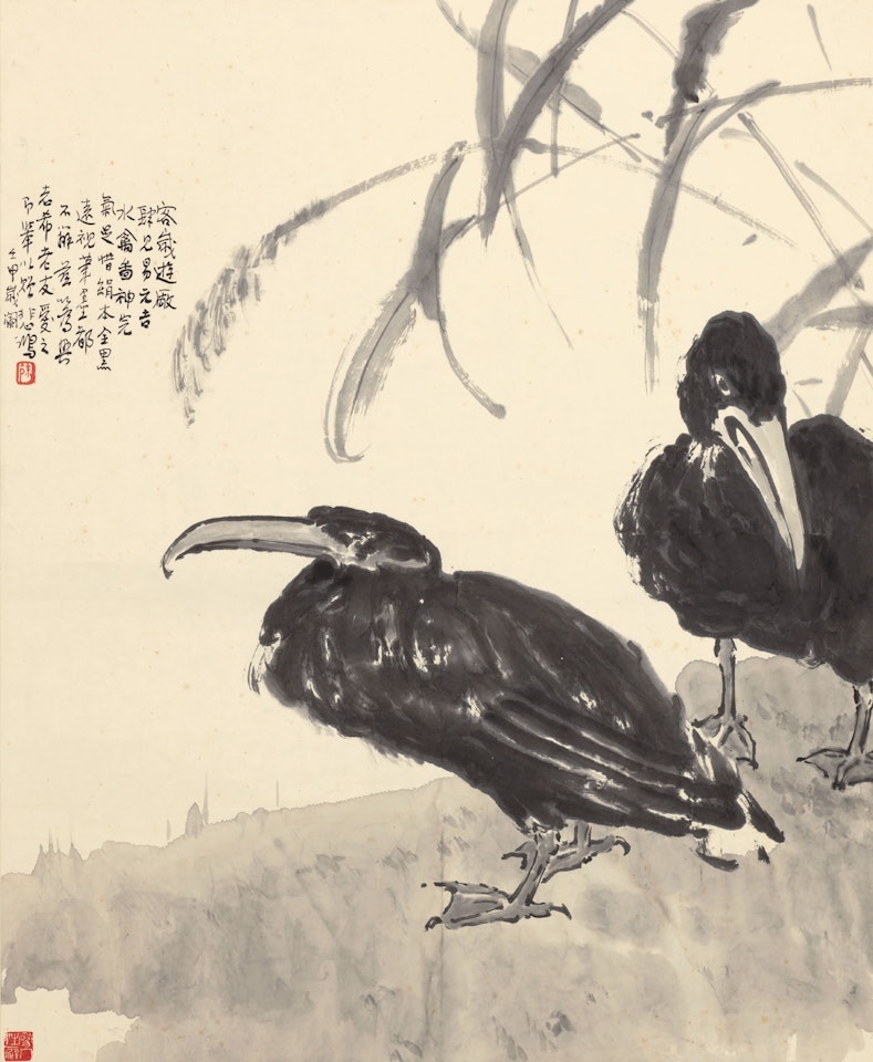 Two Geese by Xu Beihong